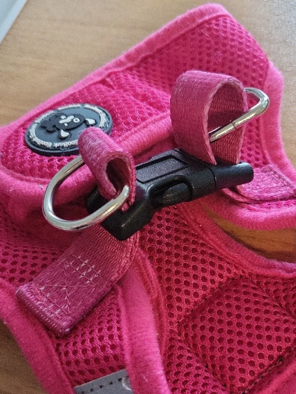EcoBark Hot Pink Mesh Dog Harness with D-Ring